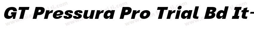 GT Pressura Pro Trial Bd It字体转换